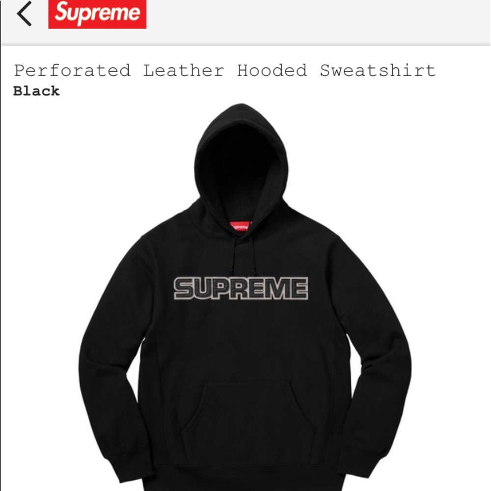 Supreme black hoodie
